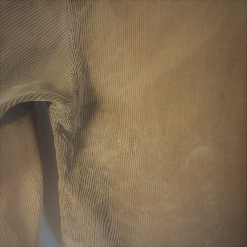 Distressed Corduroy Shirt Shacket Cropped Ribbed - Picture 6 of 6